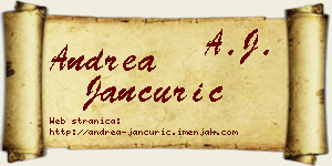 Andrea Jančurić vizit kartica